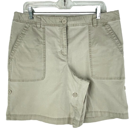 Style&co. Pants - Style & Co Convertible Shorts Women's 16 Khaki Gray Stretch Cotton Comfort